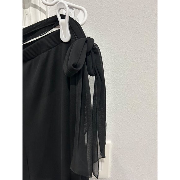 MSK Womens Black Wide Leg Wrap Tie Palazzo Pants Sz M - Picture 4 of 9